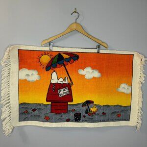 Snoopy On The Beach Day Indoor  Rug 40”X 22”